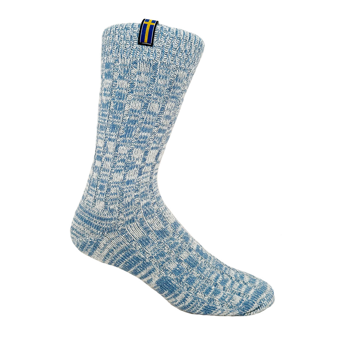 Sweden Womens Wool Socks 2-Pack Gift Box, Light Blue-Navy Blue (8326270419231)