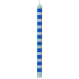 Taper Candle Striped Blue/Light Blue