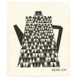 100% Biodegradable Dishcloth, Black Tea Pot