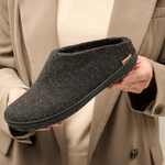 Glerups The Slip-On Charcoal - Black Rubber (10139337818399)