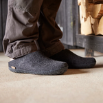 Glerups The Slip-On Charcoal - Black Rubber (10139337818399)