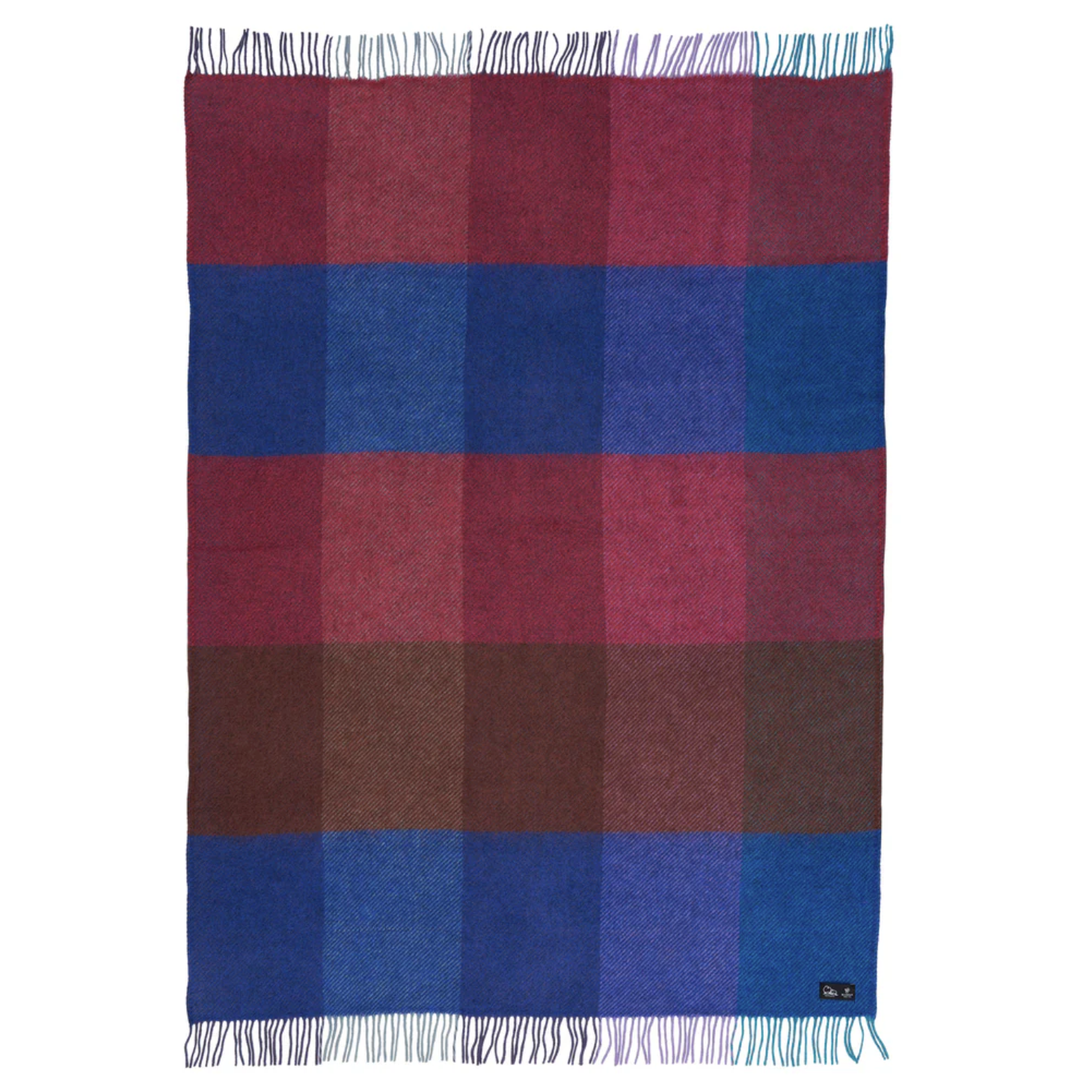 Klippan Premium 100% Wool Throw Gotland Check Wool Throw, Malva (10144161104159)