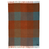 Klippan Premium 100% Wool Throw Gotland Check, Orange (10144161595679)