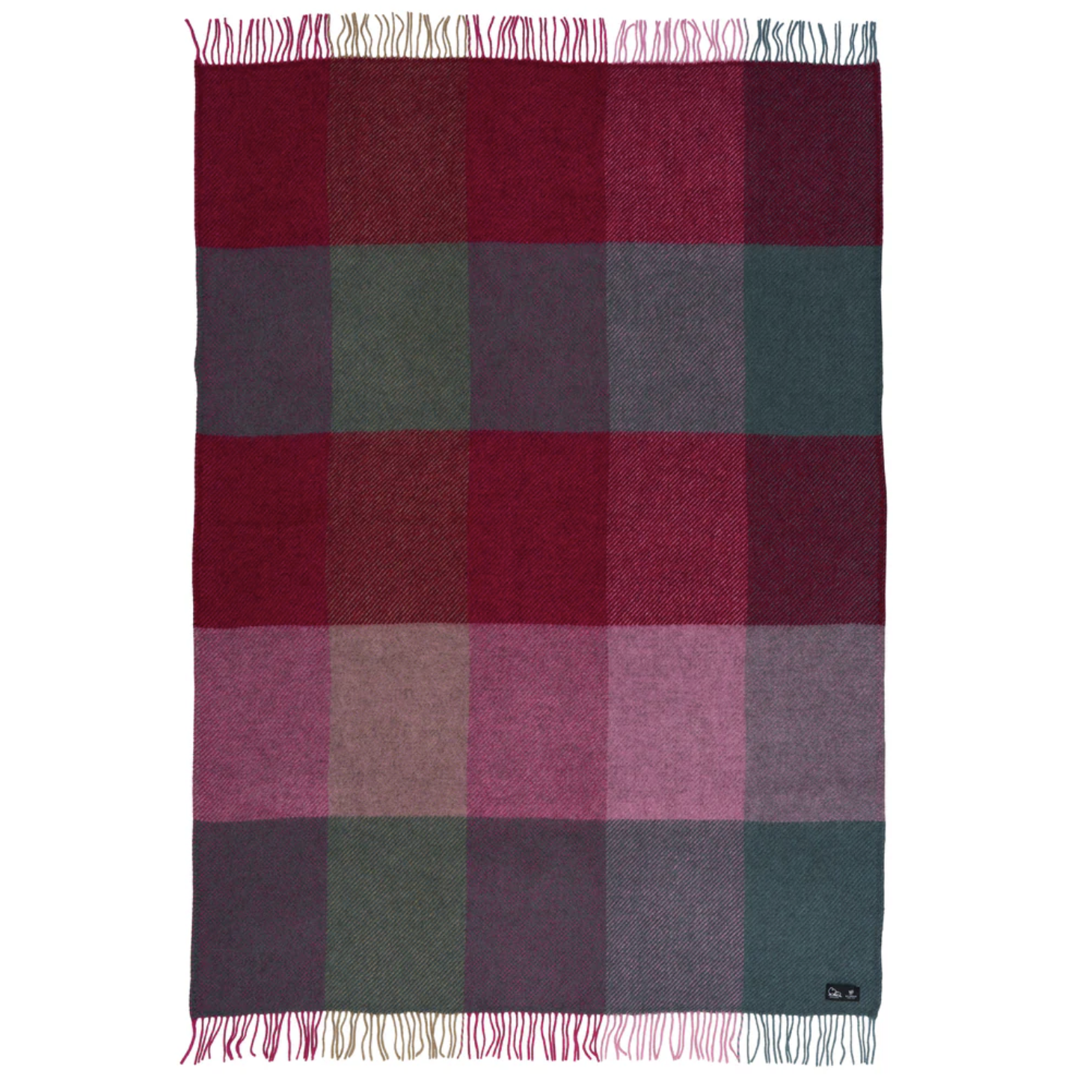 Klippan Premium Gotland Check Wool Throw, 130x200cm Pink (10144161792287)