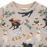 Ma-ia Dog party Kids Long Sleeve Top