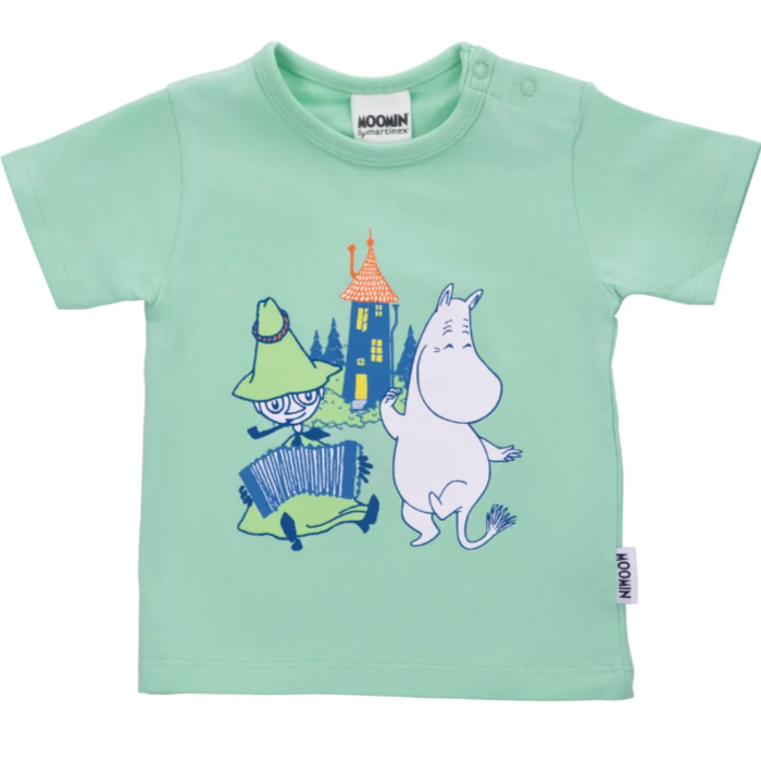 Moomin Troubadour Baby Top and Shorts Set, Mint-Blue (10262680895775)