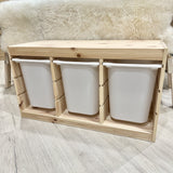 Ikea Trofast Storage Unit with 3x large White Bins (10181491491103)