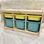 Ikea Trofast Storage Unit with Yellow/Turquoise Bins (10180959764767)