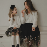 Ma-ia Flower Kids' Tulle Skirt, Black