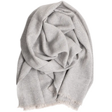 Tuula Merino Scarf, Beige-Light Grey
