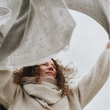 Tuula Merino Scarf, Beige-Rose