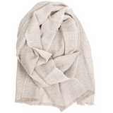 Tuula Merino Scarf, Beige-White
