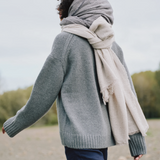 Tuula Merino Scarf, Beige-Rose