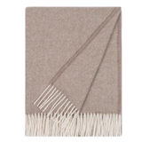 Uni 100% Wool Throw 140x180cm, Brown