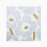 Marimekko Unikko Serviette 20-Pack, Small Grey-Gold