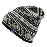 Briksdal Merino Wool Beanie, Black-White