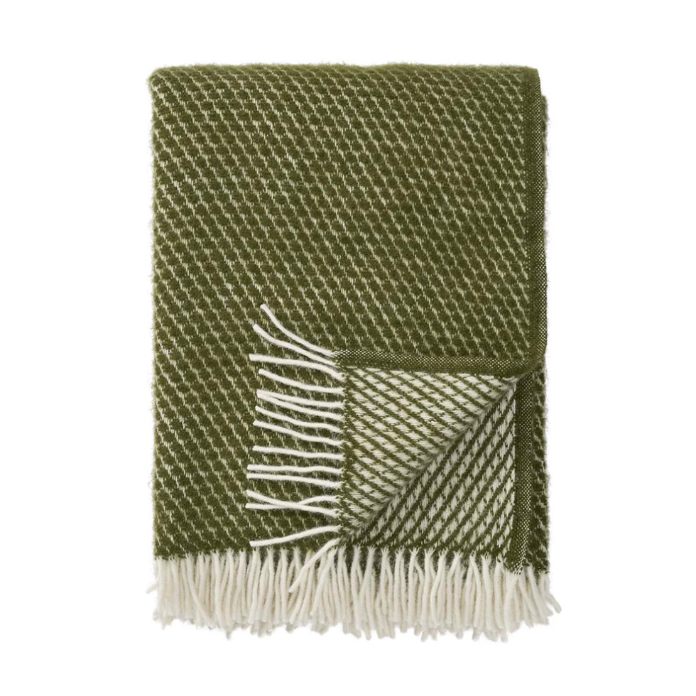 Klippan Velvet 100% Wool Throw, Avocado (10064166060319)