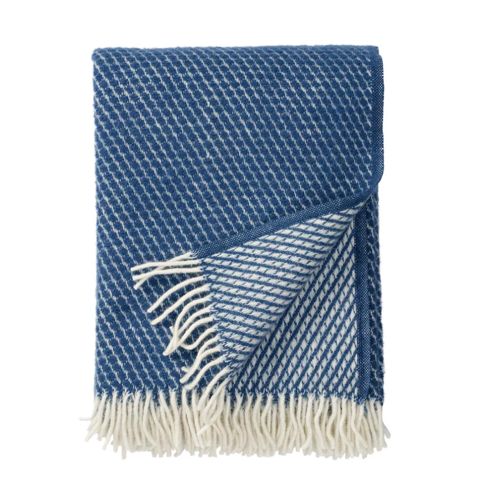 Klippan Velvet 100% Wool Throw, Petrol (10064166093087)