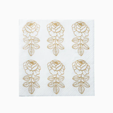 Marimekko Vihkiruusu Serviette 20-pack, Small White-Gold