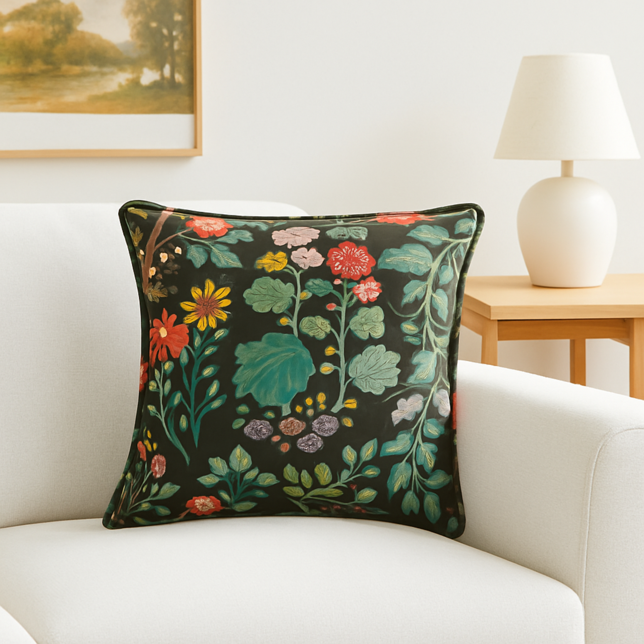 Ikea Vildpersilja Cushion Cover, Multi Dark (10152990179615)