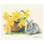 100% Biodegradable Dishcloth, Daffodils Bunny (9442734539039)