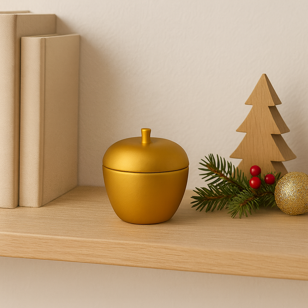 Ikea Vinterfint Scented Candle in a Golden Apple (10152796619039)