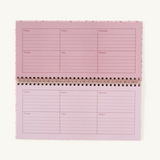 Weekly Planner, Flower Pink