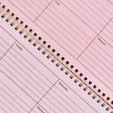 Weekly Planner, Flower Pink