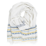 Watamu Washed Linen Scarf 70x200cm, Cloudberry-Blue