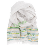 Watamu Washed Linen Scarf 70x200cm, Yellow-Green