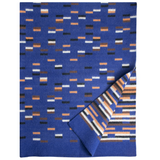 Surprise Yllatys 100% Wool Blanket, Blue-Cinnamon Brown