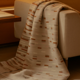 Surprise Yllatys 100% Wool Blanket, Blue-Cinnamon Brown