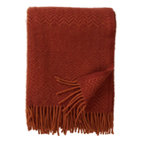 Klippan ZigZag 100% Wool Throw, Ruby