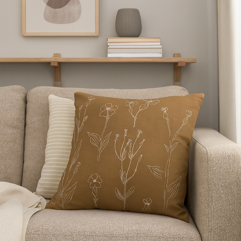 Ikea Åkernejlika Cushion Cover, Brown (9489994809631)