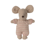 Maileg Carry Cot with Baby Mouse, Pink