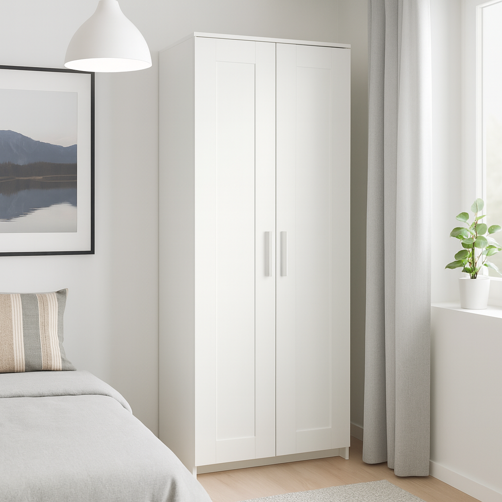 Ikea Brimnes Wardrobe, 78x50x190cm, White (3673785925697)