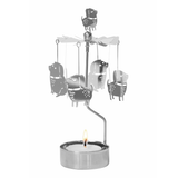 Funny Dog Tea Light Carousel Chime, Silver (9422258536735)