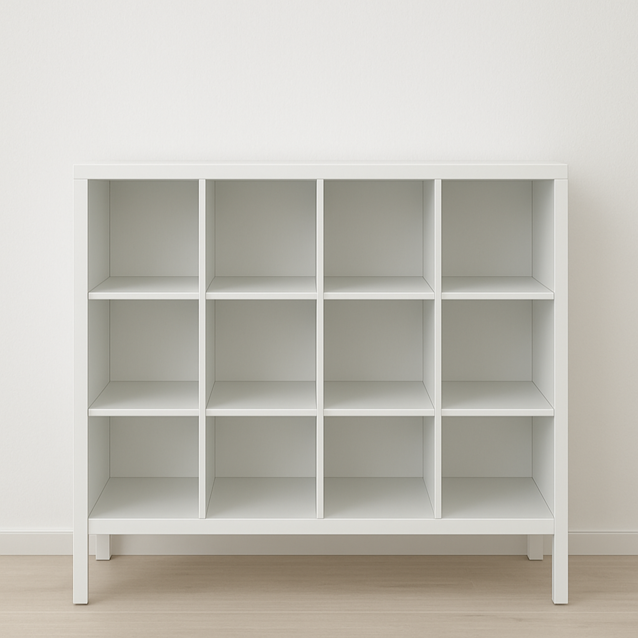 Ikea Kallax 3x4 Shelving Unit with Underframe, 147x129cm, White (10205806723359)