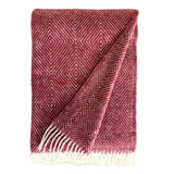 Alpine 100% Wool Throw 130x200cm, Mauve