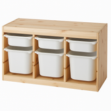 Ikea Trofast Storage Unit with x6 White Bins (10180965826847)