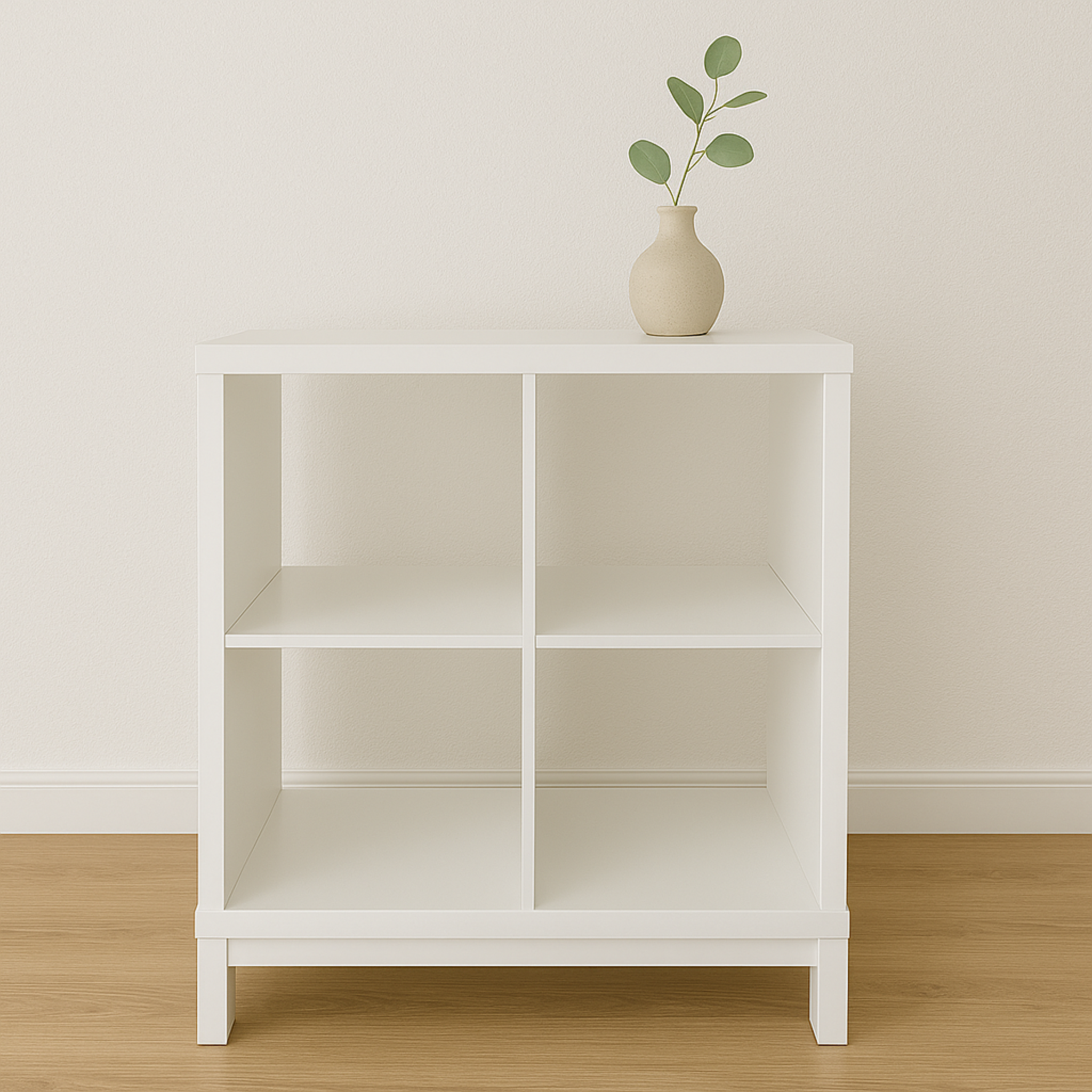 Ikea Kallax 2x2 Shelving Unit with Underframe, 77x94cm, White (10205791158559)