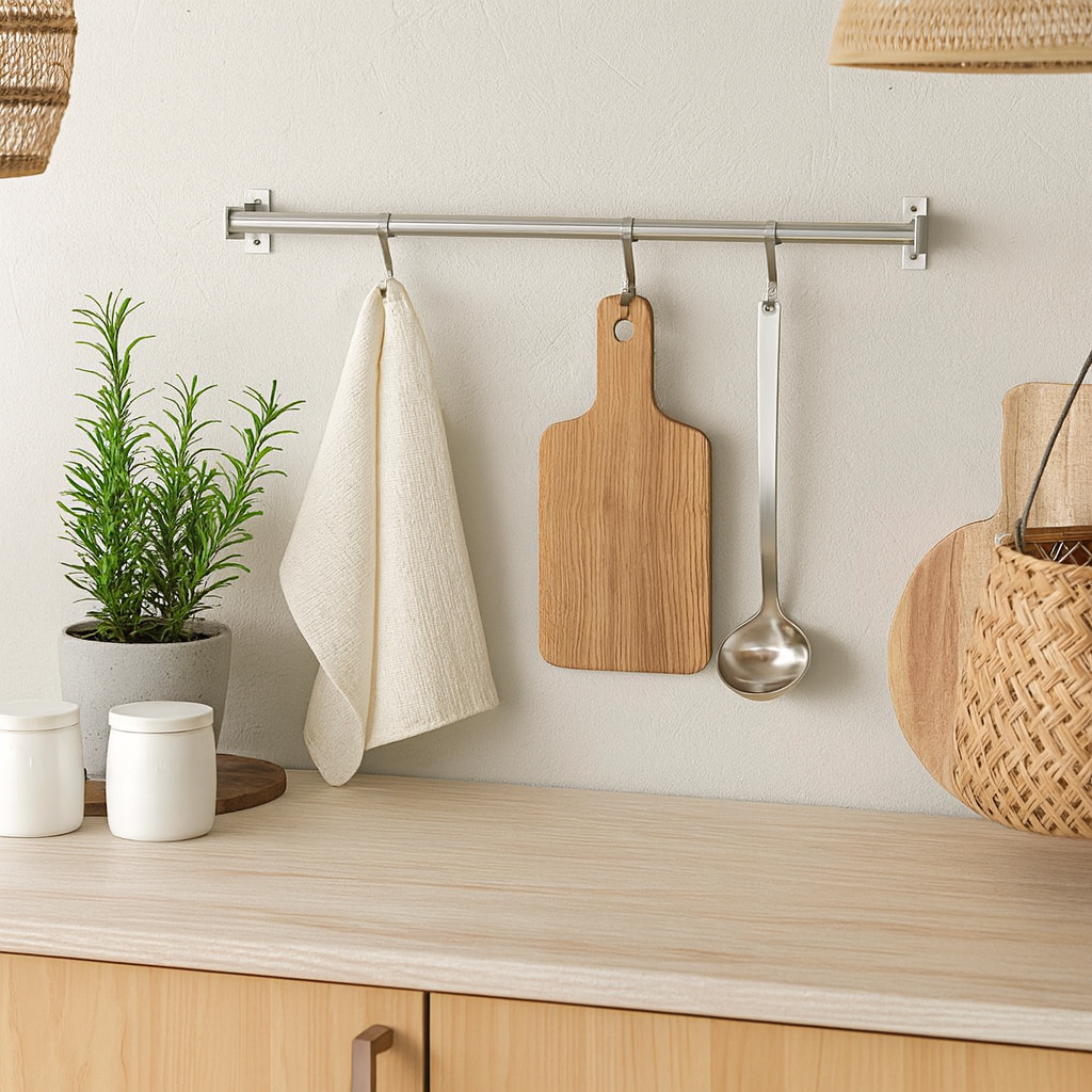 Ikea Kungsfors Stainless Steel Rail, 56cm (1968558014529)