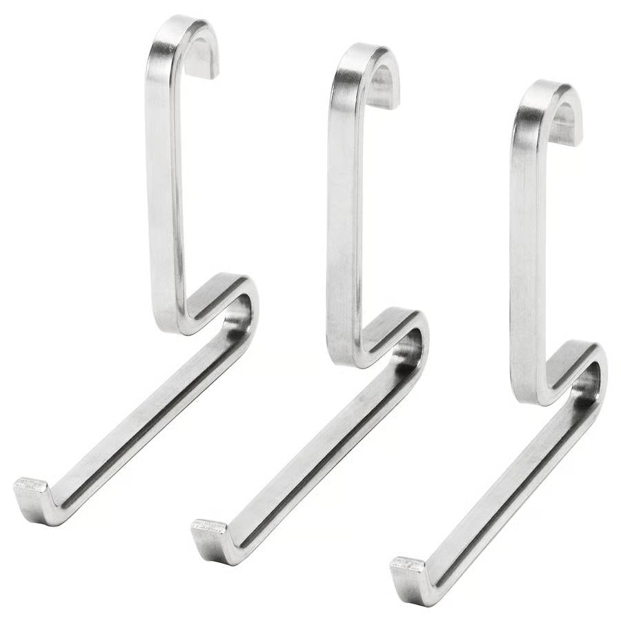 Ikea Kungsfors Stainless Steel Long Hook, 3-Pack (1968545267777)