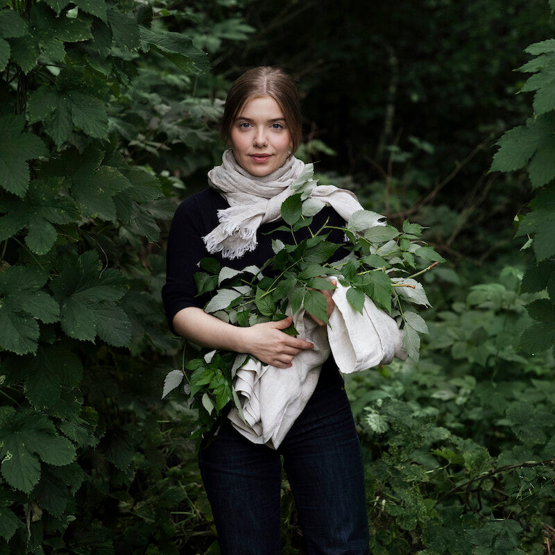 Favourite  Lempi Washed Linen Scarf 35x200cm, Melange Linen (8709501452575)