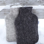 Maria Wool Cover with Hot Water Bottle, Black-Grey (10114973729055)