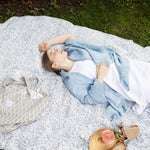 Hug Halaus Washed Linen Scarf 70x200cm, Blueberry (9787160396063)