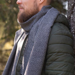 Huurre Merino Scarf, Black-Grey (10237456875807)