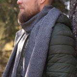 Huurre Merino Scarf, Black-Grey (10237456875807)