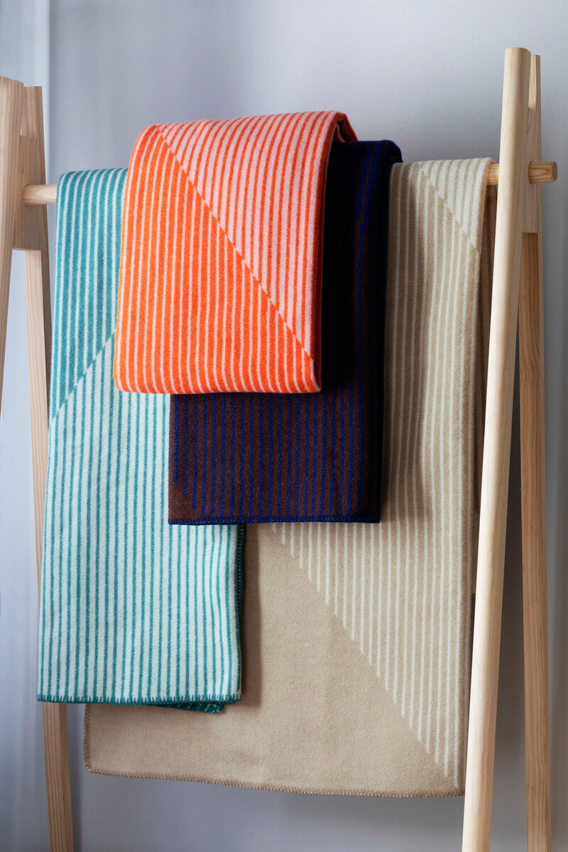 Rinne Slope 100% Wool Blanket, Orange-Rose (9190721093919)