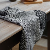 Ruut Washed Linen Tea Towel 48x70cm, Black-Linen (9788112830751)
